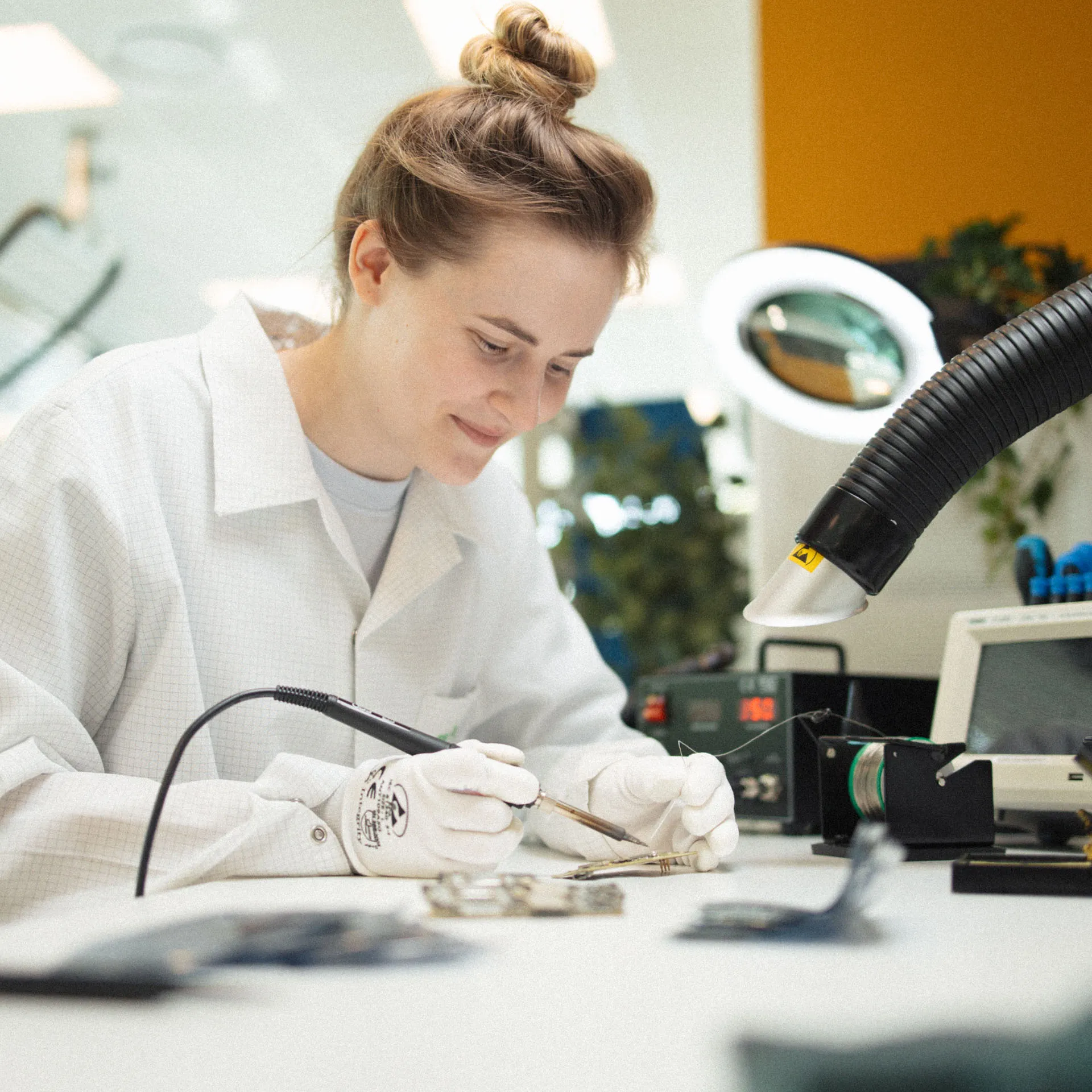 Engineer handling a biosensor device — ZP Full System Development